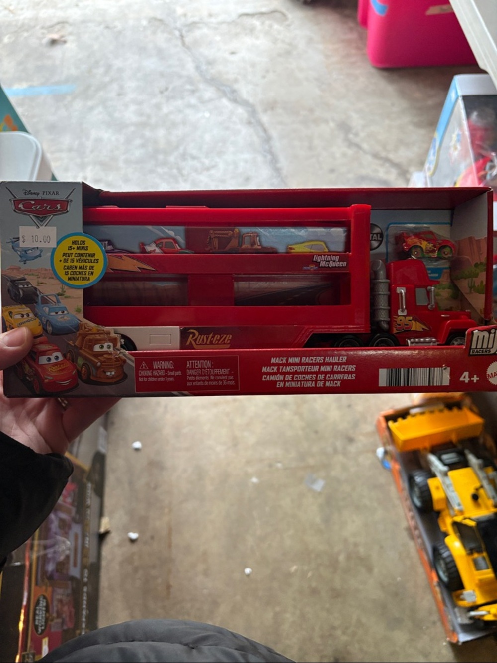 Disney Red Mack Mini Racers Hauler Truck
